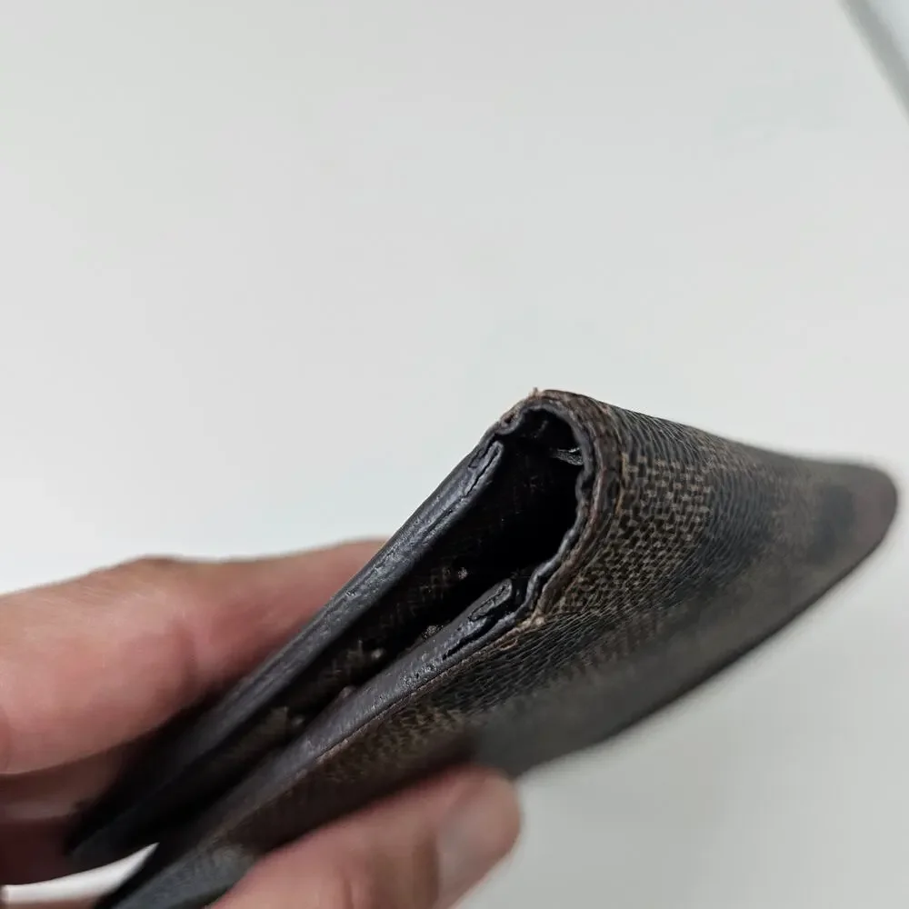 LV Louis Vuitton Damier Ebene Marco Bifold men Wallet